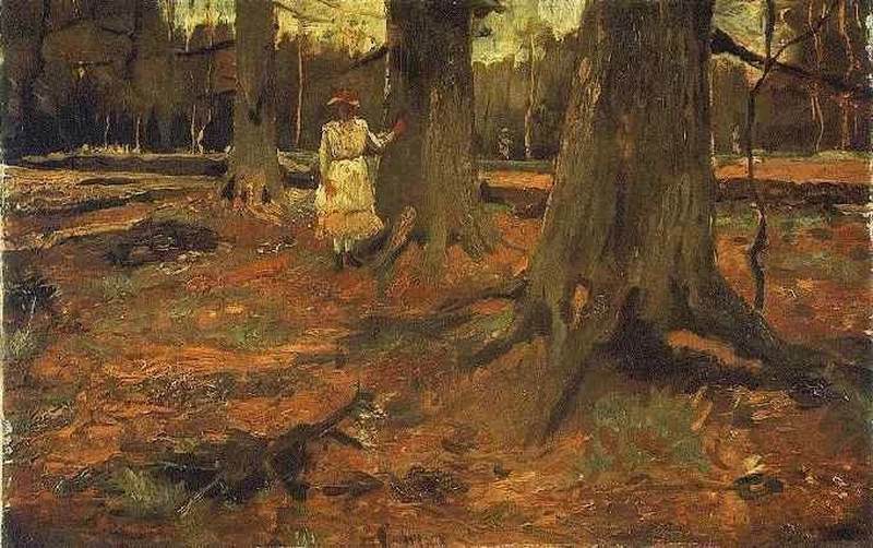  226-Vincent van Gogh-Ragazza in bianco nei boschi, 1882 - Kröller-Müller Museum, Otterlo 